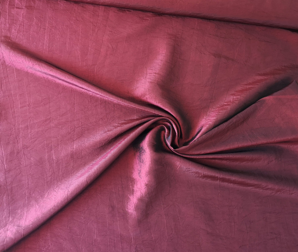 Bordó műszál selyem textil - 145 cm széles