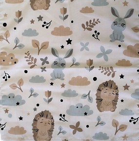 Pasztell süni - nyuszi mintás textil szalvéta - 30x30 cm